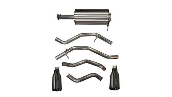 21035GNM Corsa 2019 Ram 1500 V8 3.0 Inch Cat-Back Exhaust System Single 5.0 Inch Tips Gunmetal Sport Sound Level Corsa Performance - Mammoth Racing -COR21035GNM