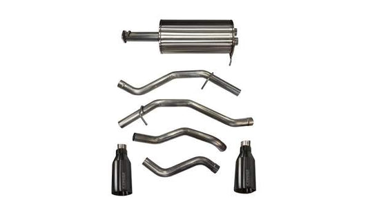 21035GNM Corsa 2019 Ram 1500 V8 3.0 Inch Cat-Back Exhaust System Single 5.0 Inch Tips Gunmetal Sport Sound Level Corsa Performance - Mammoth Racing -COR21035GNM