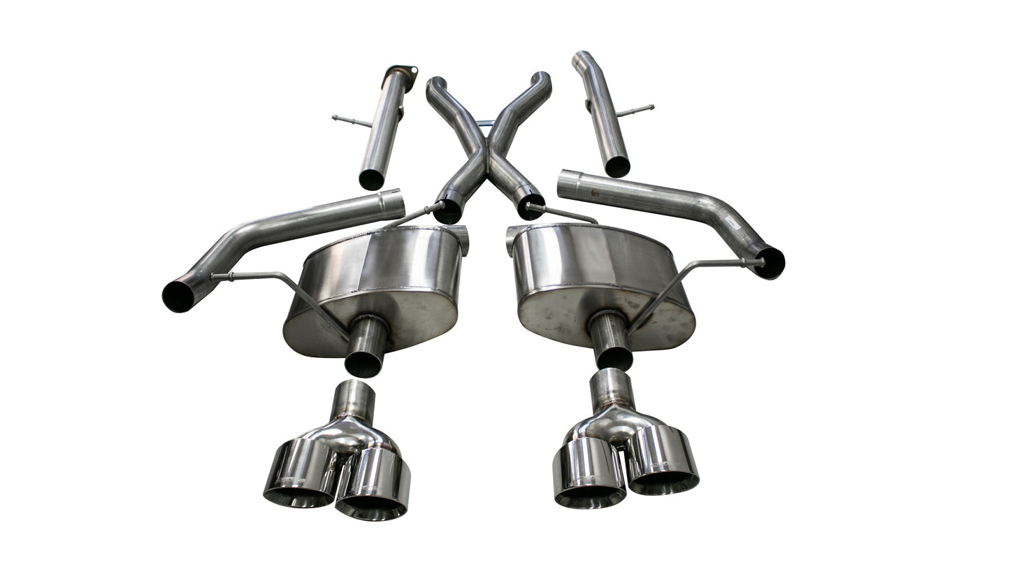 Corsa 21052 Grand Cherokee 2.75 Inch Cat-Back Dual Rear Exit 18-20 Grand Cherokee with Twin 4.5 Inch Polished Pro-Series Tips - Mammoth Racing -COR21052