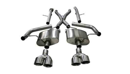 Corsa 21052 Grand Cherokee 2.75 Inch Cat-Back Dual Rear Exit 18-20 Grand Cherokee with Twin 4.5 Inch Polished Pro-Series Tips - Mammoth Racing -COR21052