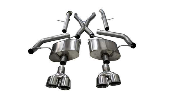 21058 Corsa Grand Cherokee Cat-Back Exhaust 2.75 Inch Dual For Grand Cherokee 12-20 Rear Exit with Twin 4.5 Inch Polished PVD Pro-Series Tips Corsa - Mammoth Racing -COR21058