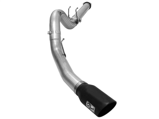 aFe MACHForce XP Exhaust 5in DPF-Back Stainless Steel Exht 2015 Ford Turbo Diesel V8 6.7L Black Tip - Mammoth Racing -