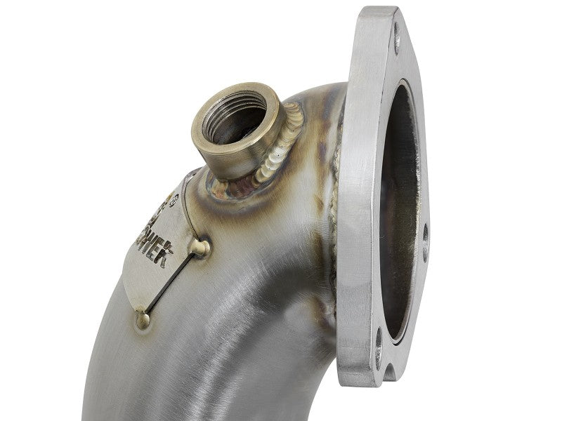 aFe 09-13 MINI Cooper S (R56) L4 1.6L (t) Twisted Steel Down Pipe 2-1/2in 304 Stainless Steel w/ Cat - Mammoth Racing -