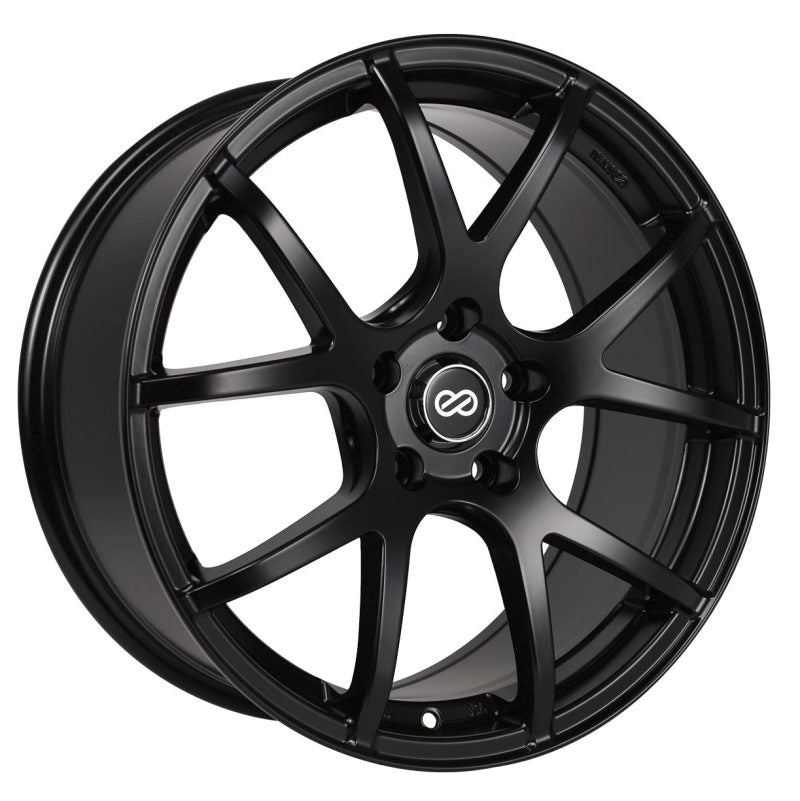 Enkei M52 18x8 45mm Offset 5x112 Bolt Pattern 72.6mm Bore Dia Matte Black Wheel - Mammoth Racing -