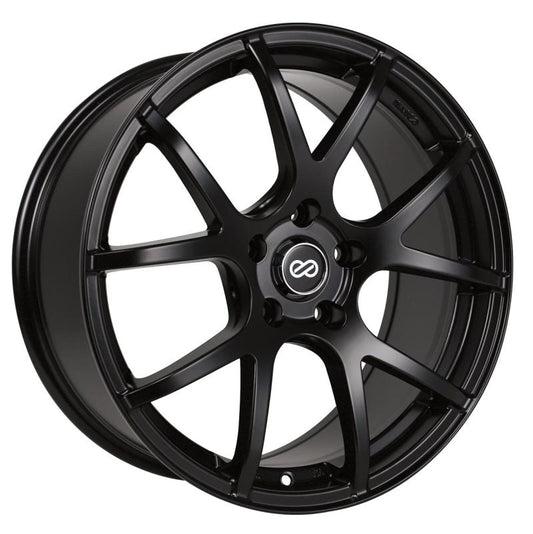 Enkei M52 16x7 38mm Offset 5x114.3 Bolt Pattern 72.6mm Bore Dia Matte Black Wheel - Mammoth Racing -