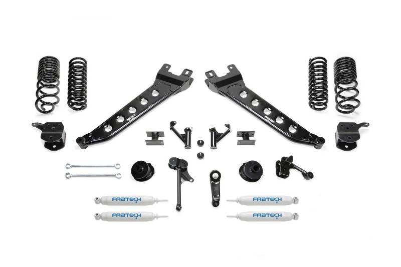 Fabtech 14-18 Ram 2500 4WD 7in Radius Arm Kit w/Perf Shks - Mammoth Racing -