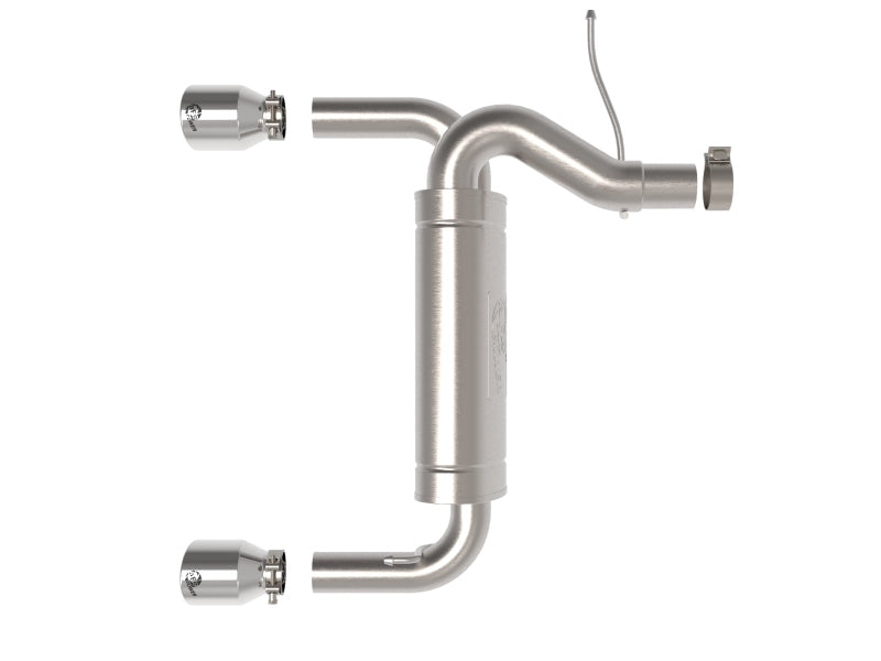 aFe Vulcan 3in 304 SS Axle-Back Exhaust 2021 Ford Bronco L4-2.3L (t)/V6-2.7L (tt) w/ Polished Tips - Mammoth Racing -