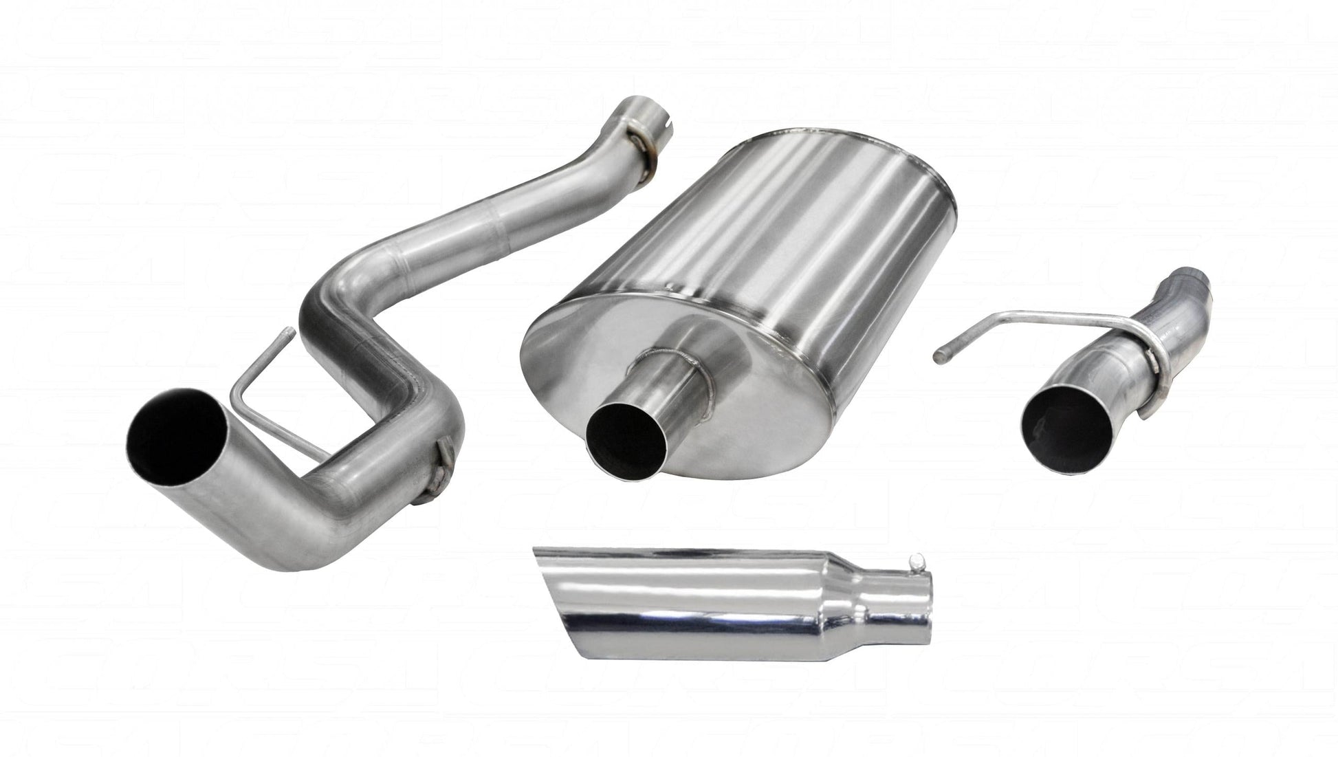 Corsa 24393 3.0 Inch Cat-Back Sport Single Side Exit Exhaust 4.0 Inch Slash Cut Polished Tip 11-14 Ford F150 - Mammoth Racing -COR24393