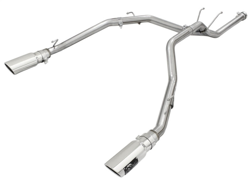 aFe MACHForce XP DPF-Back Exhaust 2.5in SS with Polished Tips 2014 Dodge Ram 1500 V6 3.0L EcoDiesel - Mammoth Racing -