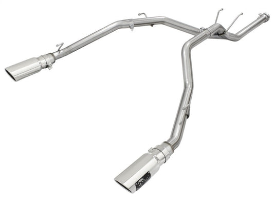 aFe MACHForce XP DPF-Back Exhaust 2.5in SS with Polished Tips 2014 Dodge Ram 1500 V6 3.0L EcoDiesel - Mammoth Racing -