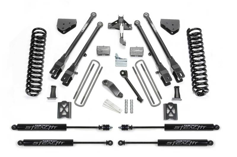 Fabtech 05-07 Ford F250 4WD w/o Factory Overload 6in 4Link Sys w/Coils & Stealth - Mammoth Racing -