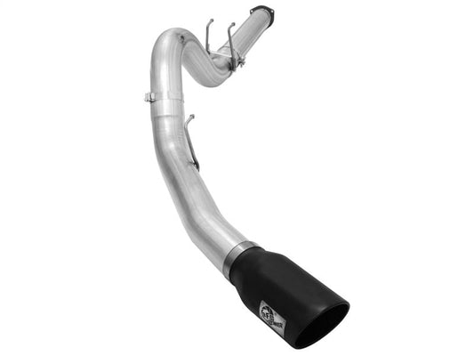 aFe Atlas Exhausts 5in DPF-Back Aluminized Steel Exhaust Sys 2015 Ford Diesel V8 6.7L (td) Black Tip - Mammoth Racing -