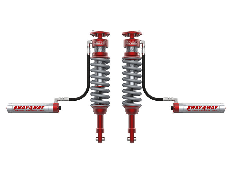 aFe 17-19 Ford F-150 Raptor Sway-A-Way 3.0 Front Coilover Kit w/ Remote Reservoirs and Comp Adj - Mammoth Racing -