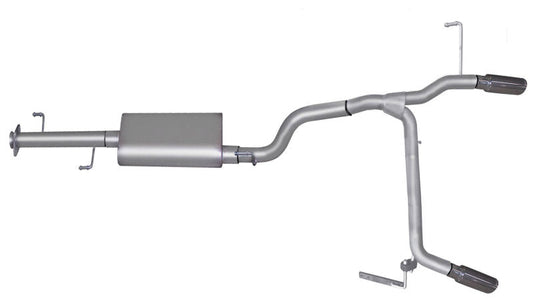Gibson 07-14 Toyota FJ Cruiser Base 4.0l 2.5in Cat-Back Dual Split Exhaust - Stainless - Mammoth Racing -