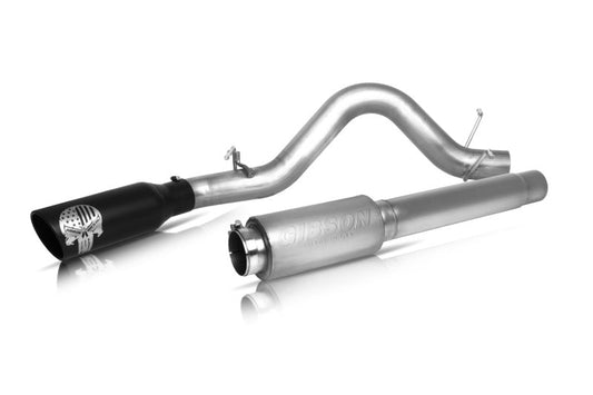 Gibson 2020 Ford F-250 SD Crew 96in Bed 7.3l Patriot Skull Cat-Back Single Exhaust System- Stainless - Mammoth Racing -