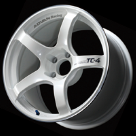 Advan TC4 18x9.5 +12 5-114.3 Racing White and Ring Wheel - My Store