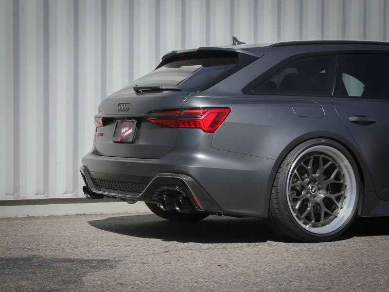 aFe 20-22 Audi RS6 Avant V8 4L (tt) MACH Force-Xp 3in to 2.5in 304 SS Cat-Back Exhaust w/ Black Tip - Mammoth Racing -