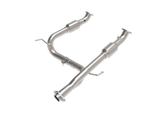 aFe Toyota Tacoma 05-15 V6-4.0L Twisted Steel Y-Pipe w/ Cat - Mammoth Racing -