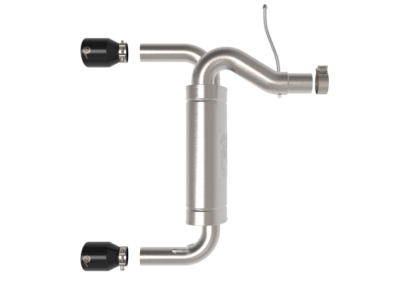 aFe Vulcan 3in 304 SS Axle-Back Exhaust 2021 Ford Bronco L4-2.3L (t)/V6-2.7L (tt) w/ Black Tips - Mammoth Racing -