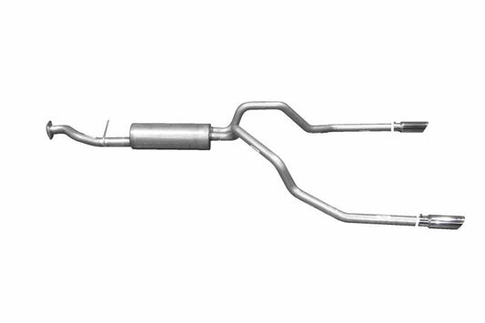 Gibson 99-05 Chevrolet Silverado 1500 Base 4.3l 2.5in Cat-Back Dual Split Exhaust - Stainless - Mammoth Racing -