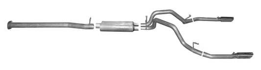 Gibson 14-18 Chevrolet Silverado 1500 LTZ 6.2l 3.5in/2.25in Cat-Back Dual Split Exhaust - Stainless - Mammoth Racing -
