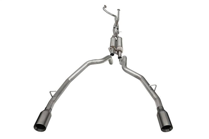 Corsa 21-22 Dodge Ram TRX Crew Cab Xtreme Catback Exhaust Dual Rear Gunmetal Tip - Mammoth Racing -
