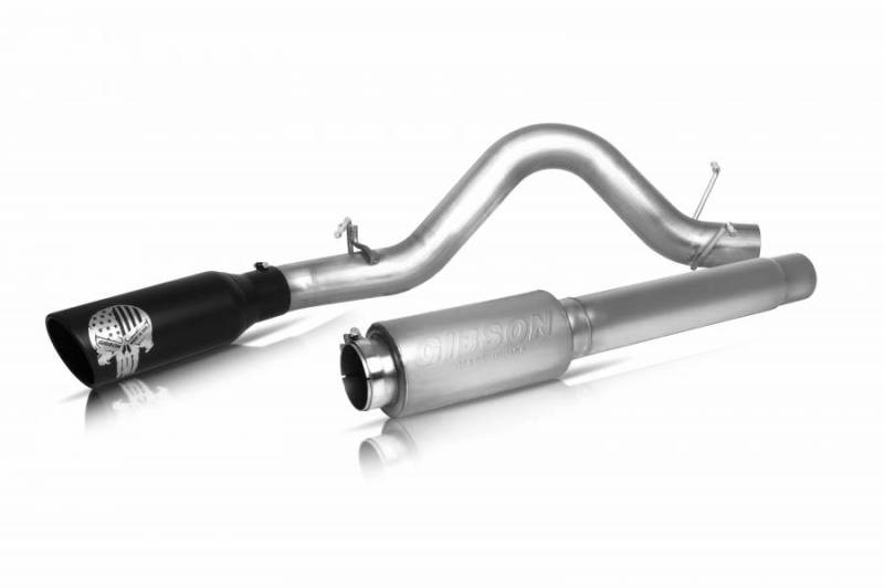 Gibson 17-20 Ford F-150 SVT Raptor 3.5l 4in Patriot Skull Series Cat-Back Single Exhaust - Stainless - Mammoth Racing -