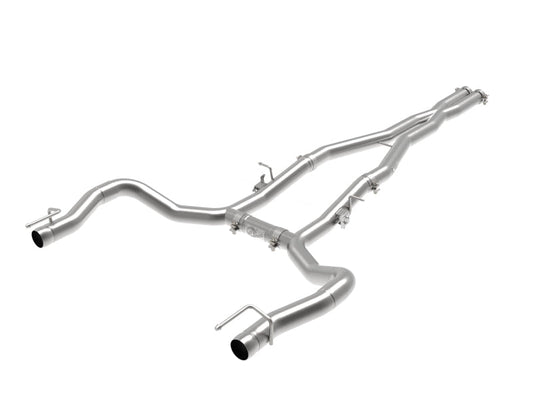 aFe MACH Force-Xp 3in 304 SS Cat-Back Exhaust 15-20 Dodge Charger Hellcat V8-6.2L/6.4L w/o Muffler - Mammoth Racing -