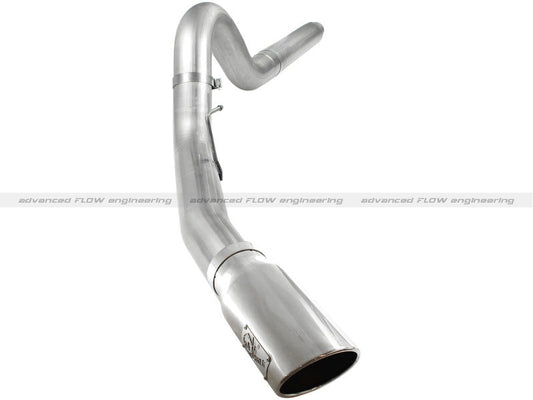 aFe Atlas 5in DPF-Back Aluminized Steel Exh Sys, Ford Diesel Trucks 08-10 V8-6.4L (td) Polished tip - Mammoth Racing -