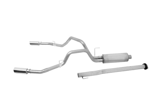 Gibson 15-19 Ford F-150 XL 5.0l 3in/2.5in Cat-Back Dual Split Exhaust - Stainless - Mammoth Racing -