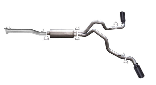 Gibson 11-19 GMC Sierra 2500 HD Denali 6.0l 3.5in/3in Cat-Back Dual Extreme Exhaust - Black Elite - Mammoth Racing -