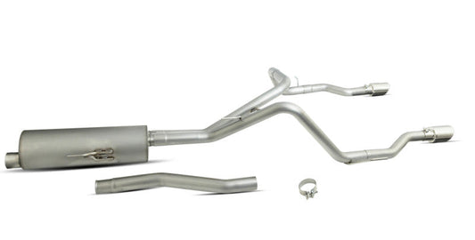 Gibson 20-22 Jeep Gladiator JT Rubicon 3.6l 3in/2.5in Cat-Back Dual Split Exhaust - Stainless - Mammoth Racing -