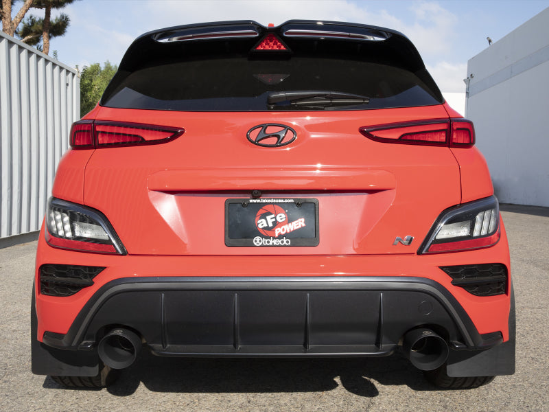 aFe 22-23 Hyundai Kona N L4 2.0L(t) Takeda 3in 304 SS Cat-Back Exhaust System w/ Black Tips - Mammoth Racing -