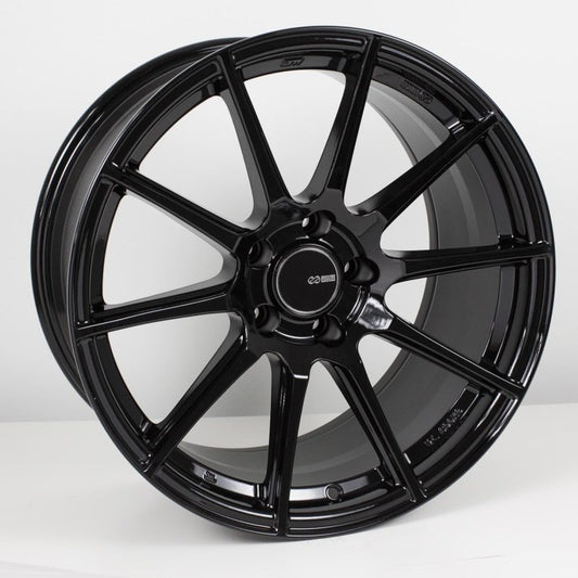 Enkei TS10 18x8 5x112 45mm Offset 72.6mm Bore Black Wheel - Mammoth Racing -