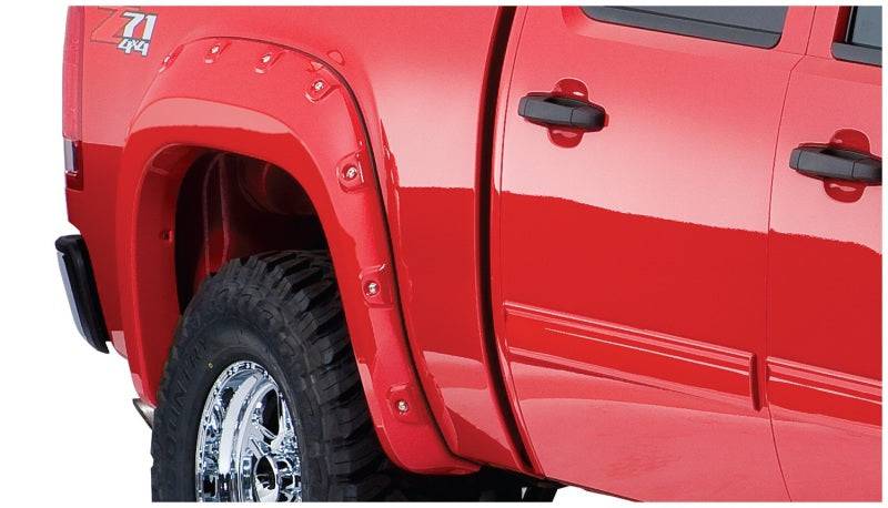 Bushwacker 07-14 GMC Sierra 2500 HD Fleetside Boss Pocket Style Flares 2pc 78.7/97.6in Bed - Black - Mammoth Racing -