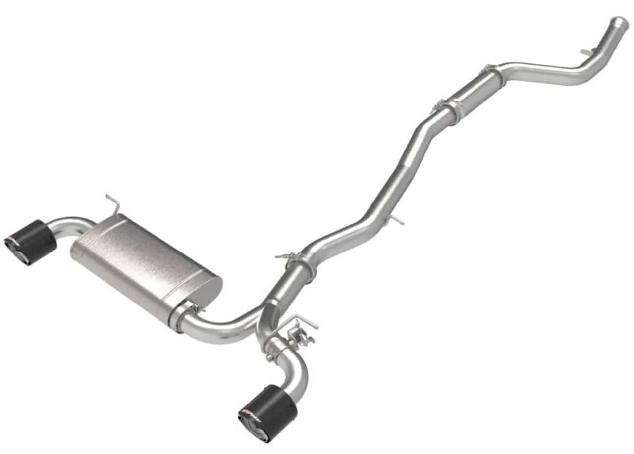 aFe POWER Takeda 2021 Toyota Supra 2.0L (t) 2.5in-3in 304 SS CB Exhaust w/ Carbon Tips - My Store