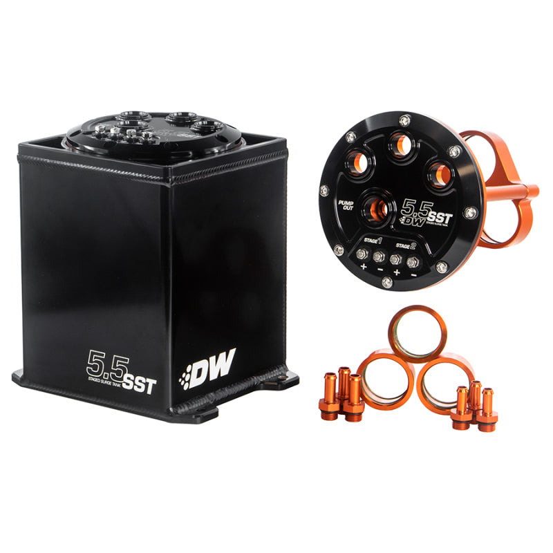 DeatschWerks 5.5L Modular Surge Tank (1-3 DW200/300/400 Fuel Pumps) (Pumps Not Included) - Mammoth Racing -