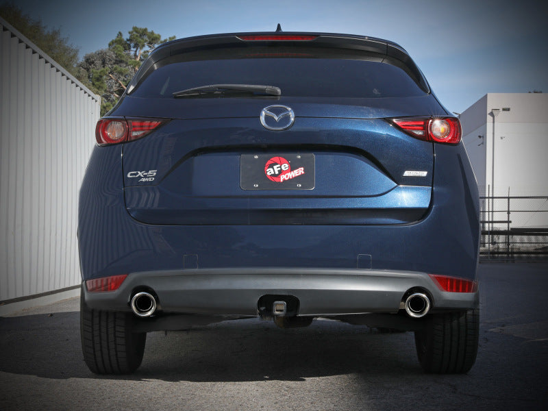 aFe Takeda 17-21 Mazda CX-5 2.5L (t) 2.5in. SS Axle-Back Exhaust System w/Polished Tips - Mammoth Racing -