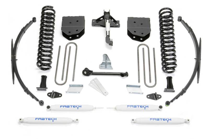 Fabtech 08-16 Ford F250/350 4WD 8in Basic Sys w/Perf Shks & Rr Lf Sprngs - Mammoth Racing -