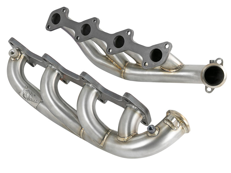 aFe Twisted Steel 1.75-2in 304 SS Headers 03-07 Ford Diesel Trucks V8-6.0L (td) - Mammoth Racing -