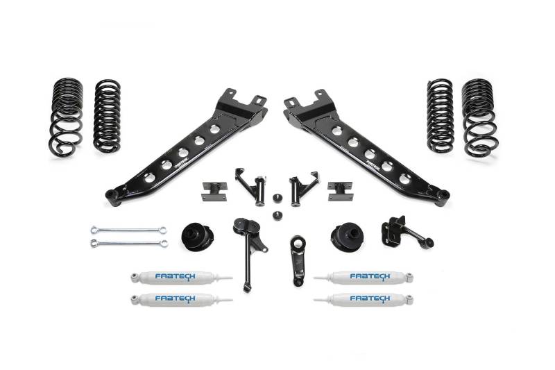 Fabtech 14-18 Ram 2500 4WD 5in Radius Arm Kit w/Perf Shks - Mammoth Racing -