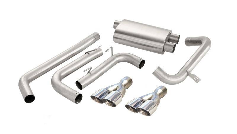 Corsa 98-02 Chevrolet Camaro Convertible Z28 5.7L V8 LS1 Polished Sport Cat-Back Exhaust - Mammoth Racing -