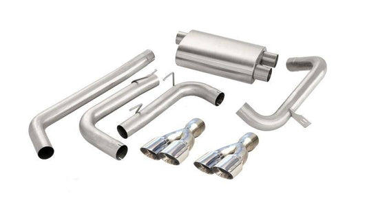 Corsa 98-02 Chevrolet Camaro Convertible Z28 5.7L V8 LS1 Polished Sport Cat-Back Exhaust - Mammoth Racing -