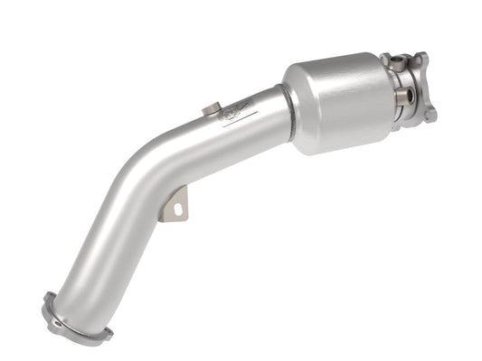 aFe 09-16 Audi A4/A5 (B8) L4-2.0L (t) Twisted Steel 3in. Downpipe - 304 Stainless w/ Cat - Mammoth Racing -