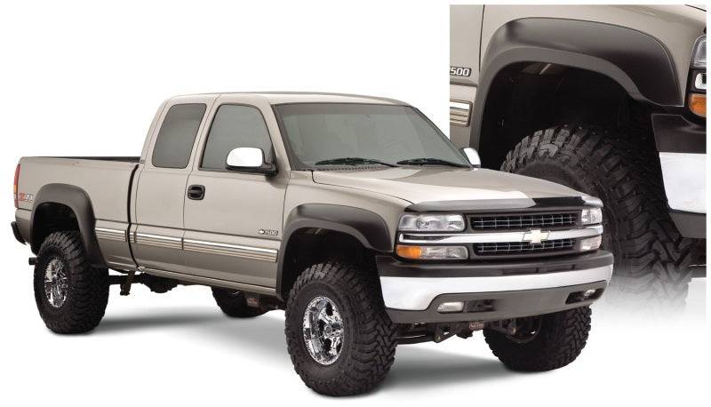 Bushwacker 07-07 Chevy Silverado 1500 Classic Fleetside Extend-A-Fender Style Flares 4pc - Black - Mammoth Racing -