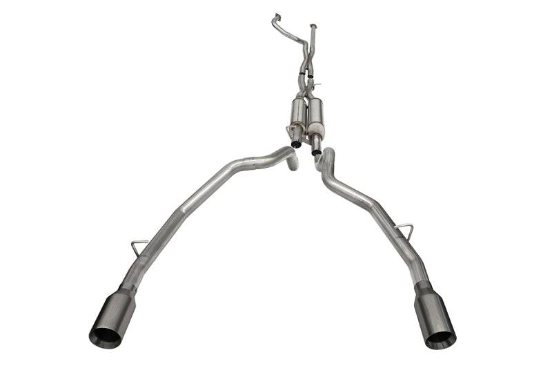 Corsa 21-22 Dodge Ram TRX Crew Cab Xtreme Catback Exhaust Dual Rear Gunmetal Tip - Mammoth Racing -