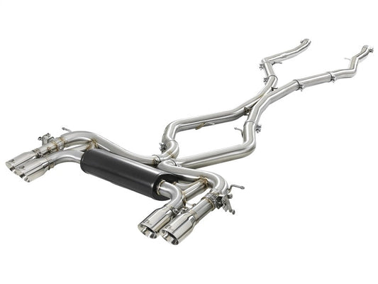 aFe MACHForce XP Exhausts Cat-Back SS 21 BMW M2 Competition L6-3.0L w/Polished Tips - Mammoth Racing -