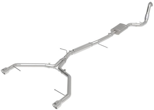 aFe 17-19 Audi A4 (B9) MACH Force-Xp 3in to 2.5in 304 SS Cat-Back Exhaust System-Dual Polished Tips - Mammoth Racing -