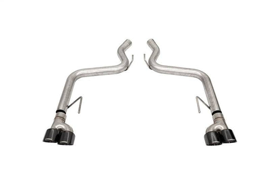 Corsa 18-21 Ford Mustang GT Black 3.0in PVD AxleBack Exhaust w/4.0in Quad Pro Tips - Mammoth Racing -