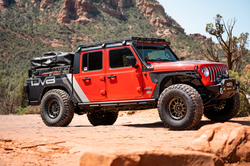 DV8 Offroad 20-22 Jeep Gladiator Bedside Sliders With Built in Skid Plates - Mammoth Racing -